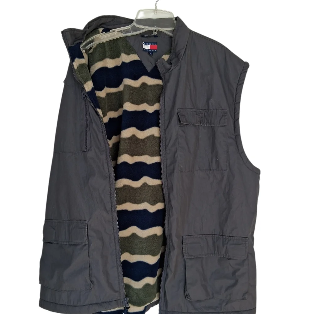 Tommy Hilfiger Men's Blanket Lined Vest Size XL Grey - Picture 6 of 7